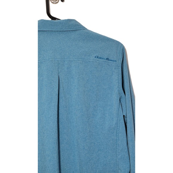 Outdoor Research Women's XL‎ Blue Reflection Long Sleeve Button Up Shirt Pockets - Picture 6 of 16